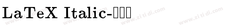 LaTeX Italic字体转换